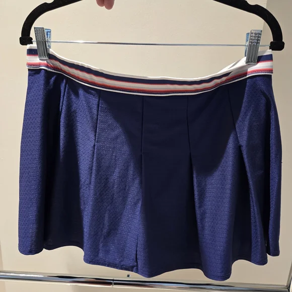 Lucky in Love Navy Skirt with Striped Waistband - Picture 9 of 12